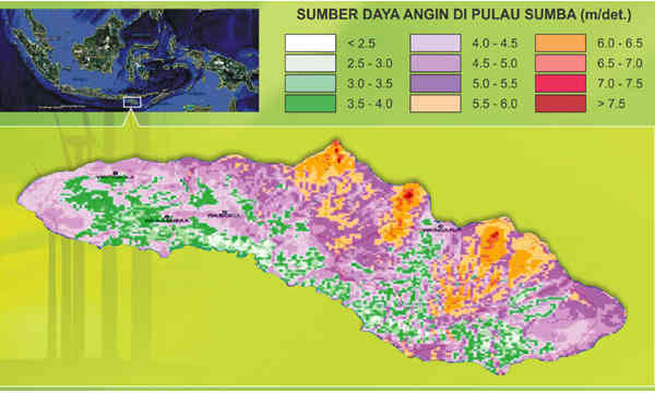 Sumba wind resource map